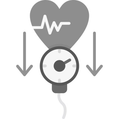 kalp ve kardiyogram vektör simgesi