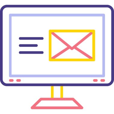 E-posta. Web simgesi basit illüstrasyon