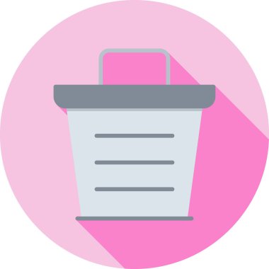 Çöp kutusu. Web simgesi basit illüstrasyon