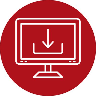 bilgisayar ekranı simgesi, vektör illüstrasyonu