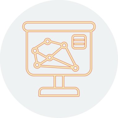 beyaz arkaplanda izole edilmiş modayı gösteren ağ simgesi.