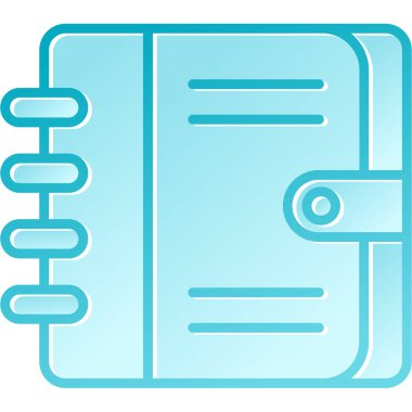 Mavi bir dizin ve belge simgesinin vektör illüstrasyonu