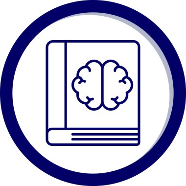 Beyin. Web simgesi basit illüstrasyon