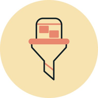 Tek bir izole simgenin vektör illüstrasyonu