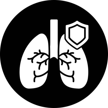 Ciğerler. Web simgesi basit illüstrasyon