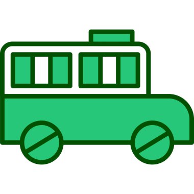 Otobüs. Web simgesi basit illüstrasyon