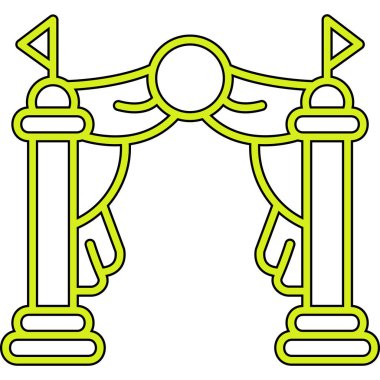 iki kılıç ikonu. Web için ortaçağ vektör simgelerinin özet çizimi