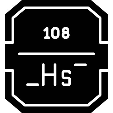 Bir kimyasal simgenin vektör illüstrasyonu