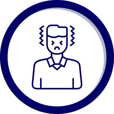 kızgın. Web simgesi basit illüstrasyon