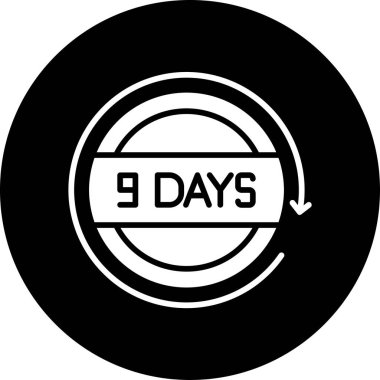 Geri sayımın vektör illüstrasyon simgesi