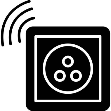 Bir radyo simgesinin vektör illüstrasyonu