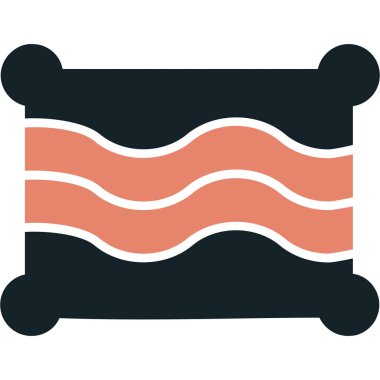 Domuz pastırması. Web simgesi basit illüstrasyon