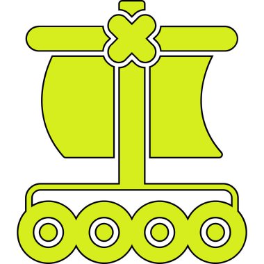Bir gemi simgesinin vektör çizimi
