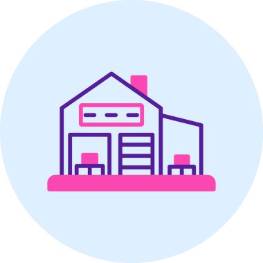 Bina. Web simgesi basit illüstrasyon