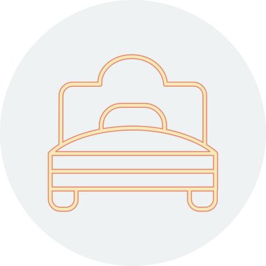 yatak ikonu vektör illüstrasyonu