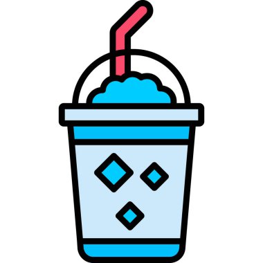 Dondurma ikonu. Web için dondurma vektör simgelerinin özet çizimi