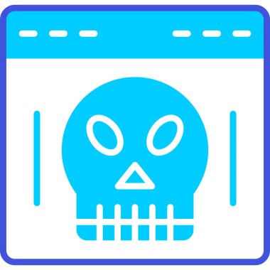 Kafatası. Web simgesi basit illüstrasyon