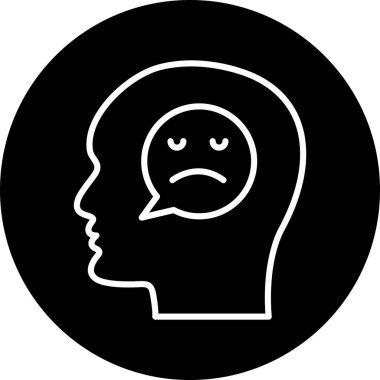 Üzücü ve modern bir simgenin vektör çizimi