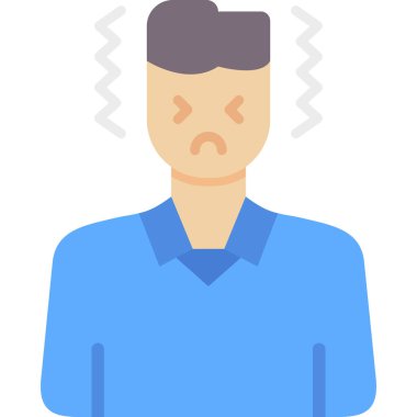 Üzgün adam ikonu. düz dizayn. vektör grafiği