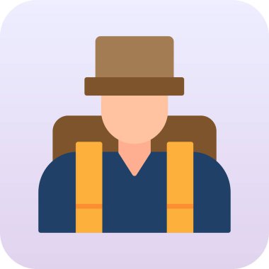 avatar adam çiftçi simgesi doldurulmuş dış hat tarzı