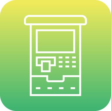 ATM web simgesi, vektör çizim