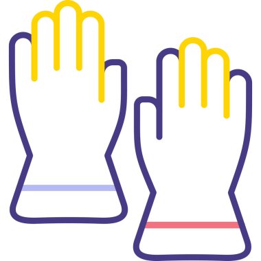 Eldivenler web simgesi basit illüstrasyon