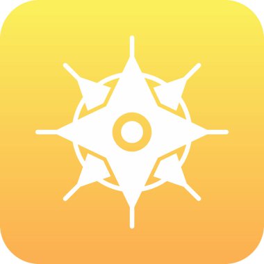 pusula simgesi dijital sarı