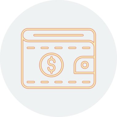 cüzdan ikonu vektör illüstrasyonu