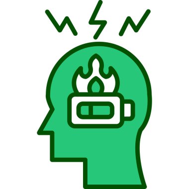 Beyin. Web simgesi basit illüstrasyon