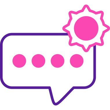 Konuşma baloncukları simgesi, basit illüstrasyon