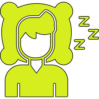 kız simgesi, vektör, illüstrasyon