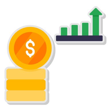 Para ve yatırım tasarımı. vektör grafiği