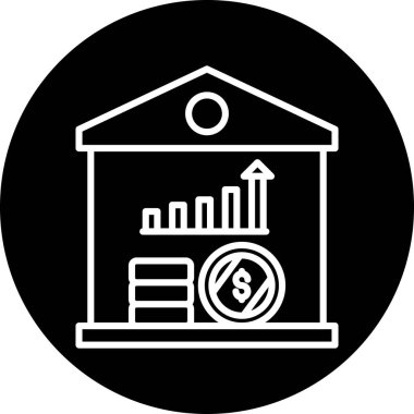 Bir bina simgesinin vektör illüstrasyonu