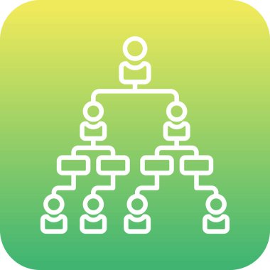 Eşsiz hiyerarşi vektör çizgisi simgeleri