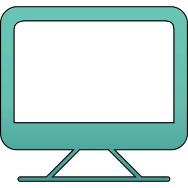 TV simgesi, vektör illüstrasyonu