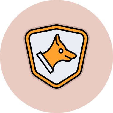 Moda tarzında köpek simgesi