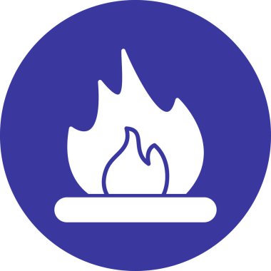 Yangın. Web simgesi basit illüstrasyon
