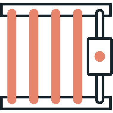 Radyatör simge vektör çizim