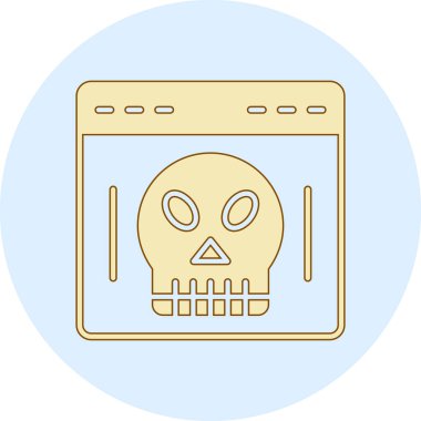 Bir kafatası simgesinin vektör çizimi