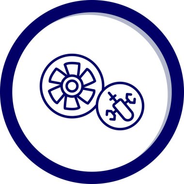 Modern oto tamir ikonunun vektör illüstrasyonuName