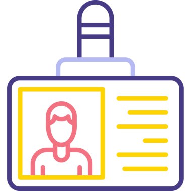 Dizin ikonu vektör illüstrasyonuna sahip bir adam