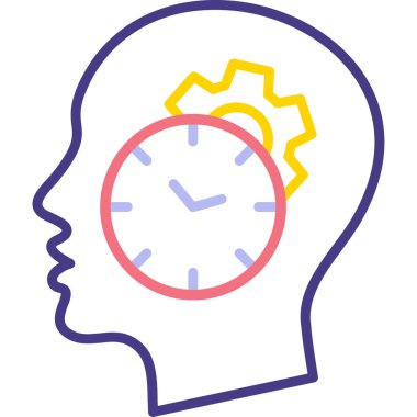 beyin ikonu vektör illüstrasyonu