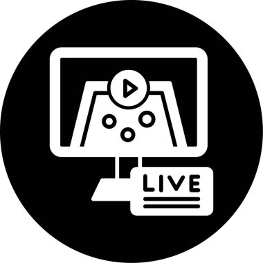 canlı yayın simgesi vektör illüstrasyonu