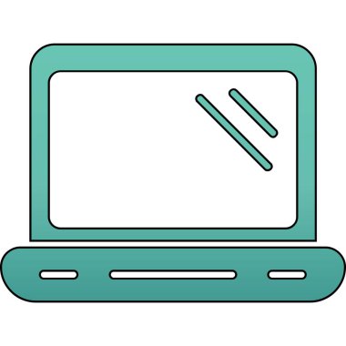 Dizüstü bilgisayar simgesi vektör çizimi