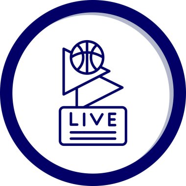 canlı basketbol ikonu vektör illüstrasyonu