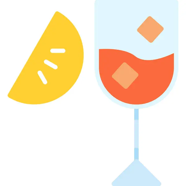 Düz bir kokteyl ikonu iç