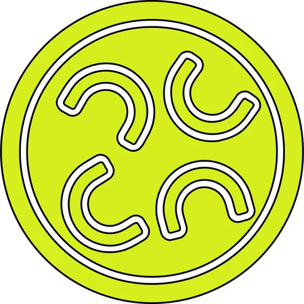 Yeşil ve sarı dairenin vektör çizimi