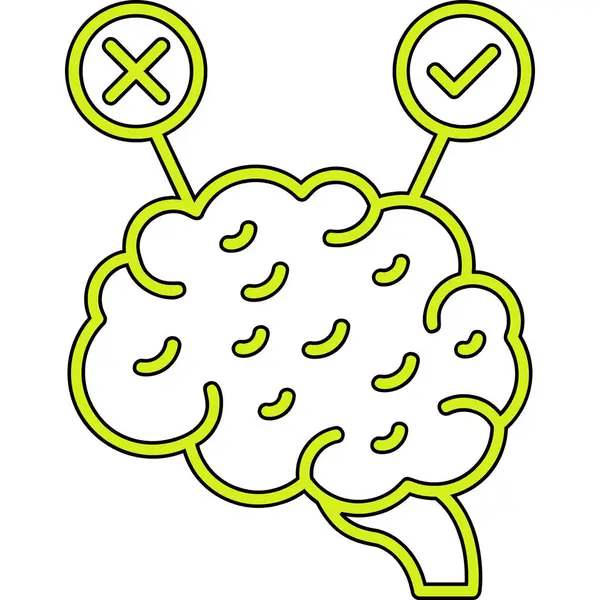 Beyin. Web simgesi basit illüstrasyon