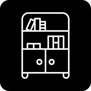 Kitap kitaplığı eğitim simgesi sağlam stil