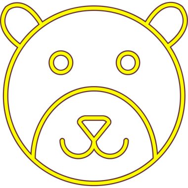 Ayı. Web simgesi basit illüstrasyon